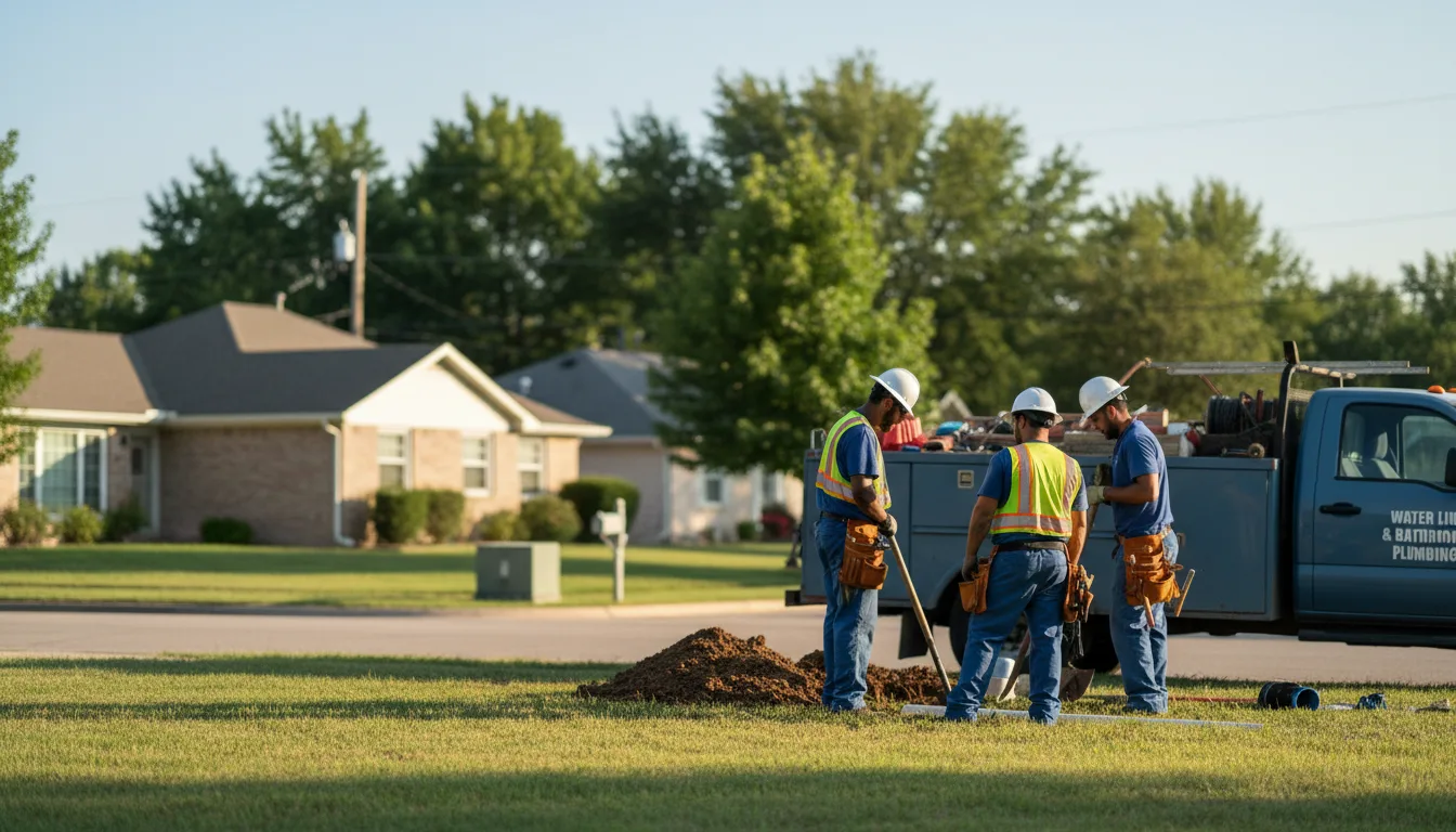 Residential water line and bathroom plumbing service in Wilburn, AR